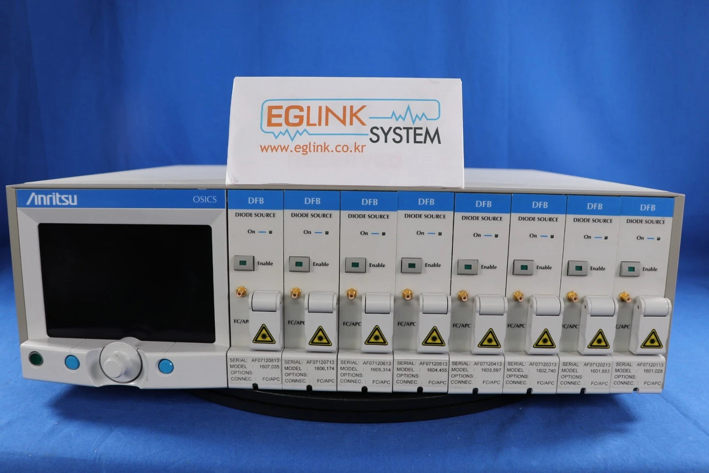 Anritsu OSIC Lightwave Source Modular with 8 source modules (1607.035/ 1606.174/