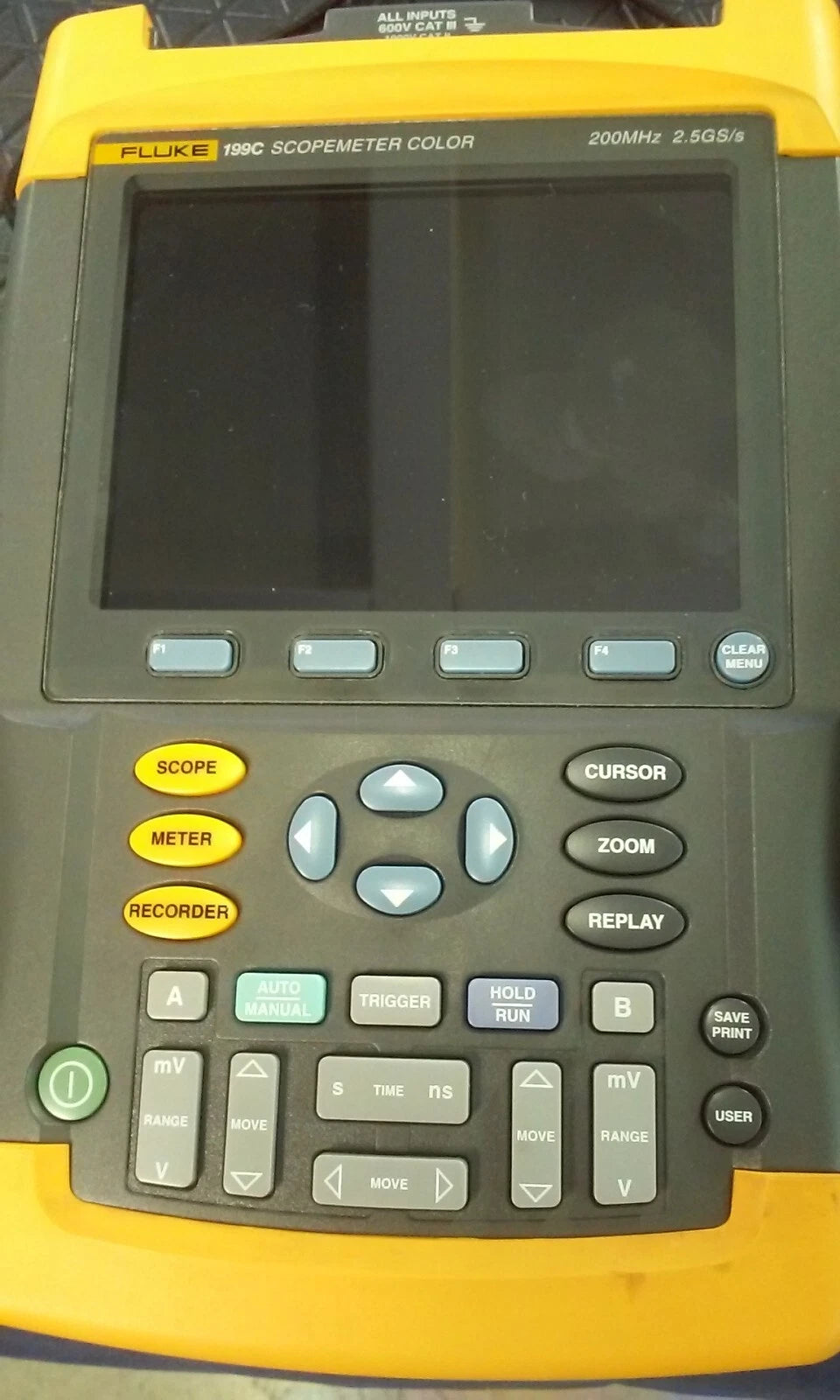 Fluke 199C Oscilloscope Digital HH 200MHz bandwidth, 2.5GS/s, 4 port
