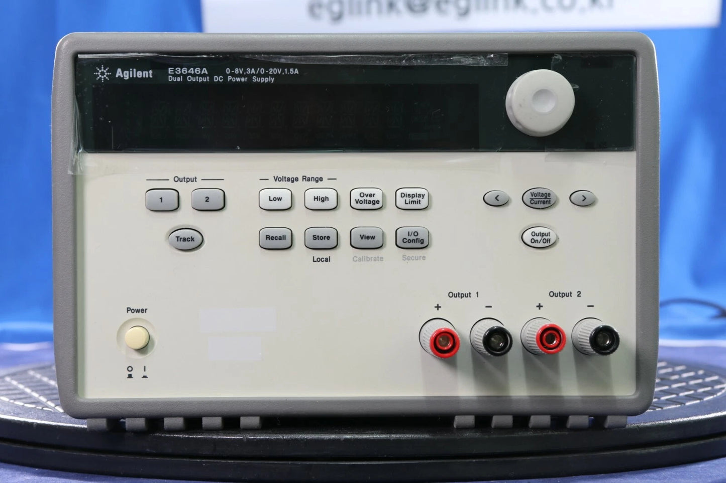 Agilent E3646A Power Supply DC 60W Dual Output Power Supply, Two 8V, 3A or 20V