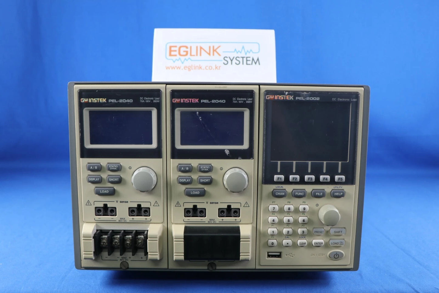 GW Instek PEL-2002 Electronic Load 2 slot mainframe with USB PEL2040 2 units