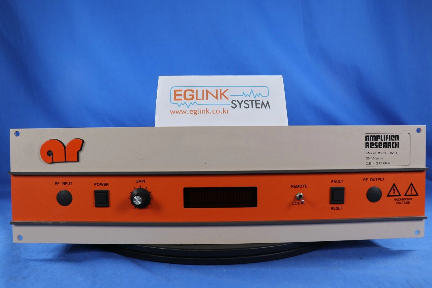 AR 15S1G3M3 RF Power AMP 800MHz to 3GHz 15W, , N type output on the rear panel