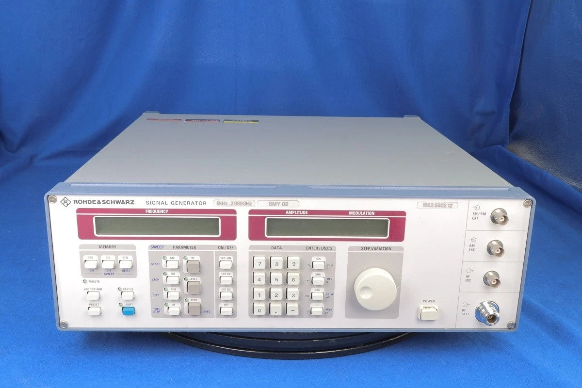 R&S SMY02 Signal Generator (1062.5502.02) 9KHz to 2.080GHz