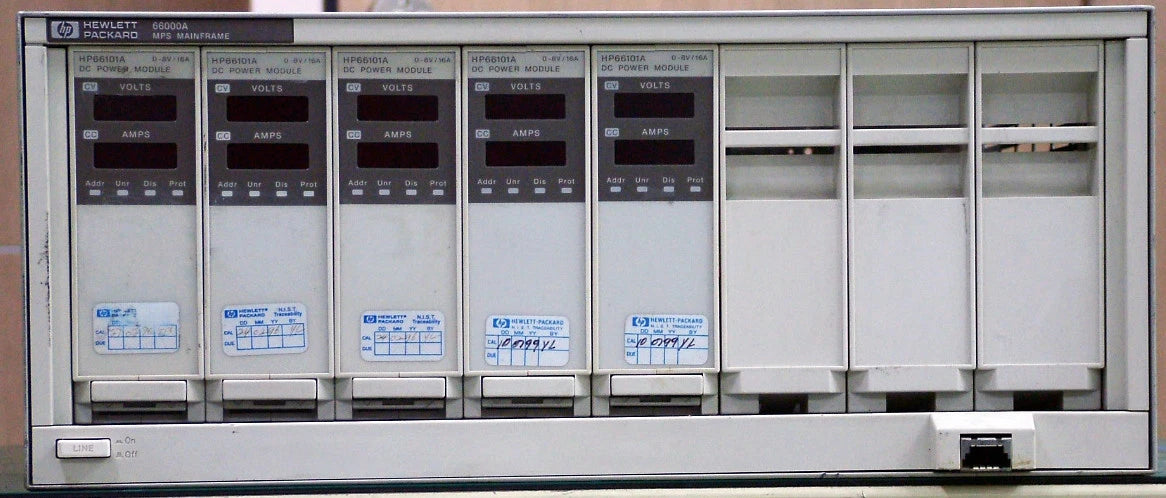 Agilent 66000A Power Supply DC High density 1200W mainframe only, HP label