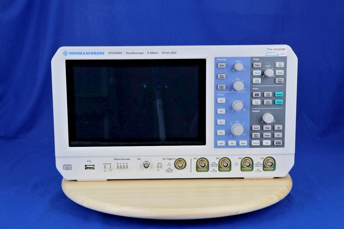R&S RTM3004 Oscilloscope Digital 500MHz Bandwidth, 5GS/s, 10 bit ADC, 10 inch