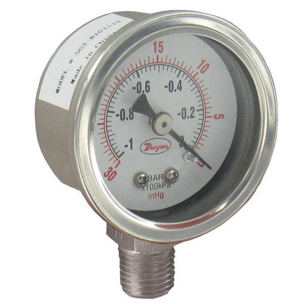 Series SG3 1.5" Industrial Pressure Gage