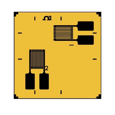 Biaxial, 0/90° Corner T Rosette Strain Gauges