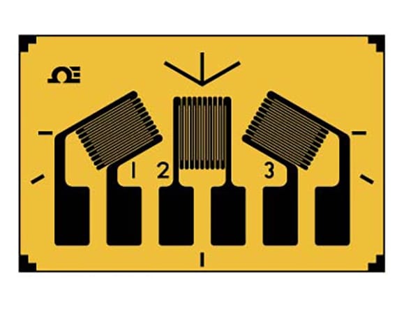 3 Element, 0°/60°/120° Planar, Compact Rosette Strain Gauges