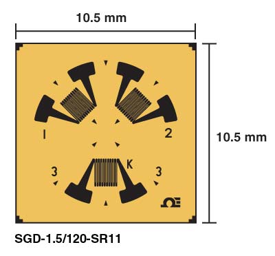 3 Element Stress Relief Strain Gauges