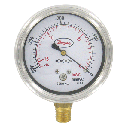 Series SGX & SGF Stainless Steel Low Pressure Gage