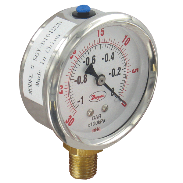 Series SGY 2.5" Industrial Pressure Gage