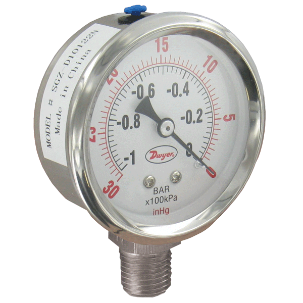 Series SGZ 2.5" Industrial Pressure Gage