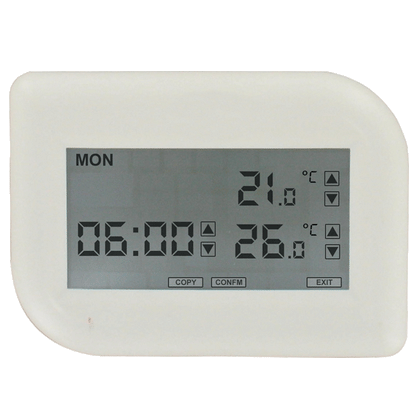 Model TLVT1 Digital Touch Screen Programmable Thermostat with Heat Pump Control