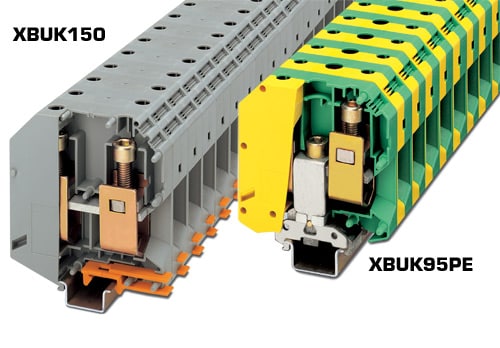 High Current Terminal Blocks, Width 25mm (0.98in), up to 232A