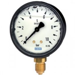 Bourdon tube pressure gauge,liquid filling, plastic (Price & availability on application)