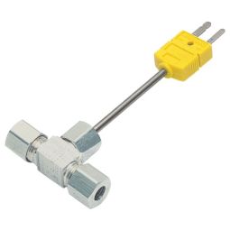 Flow Through Thermocouple Sensor Assembly for 1/4" Tubes