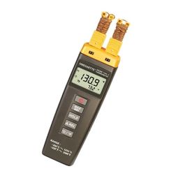2 Channel Mini K Type Thermocouple Meter with 0.3% Accuracy
